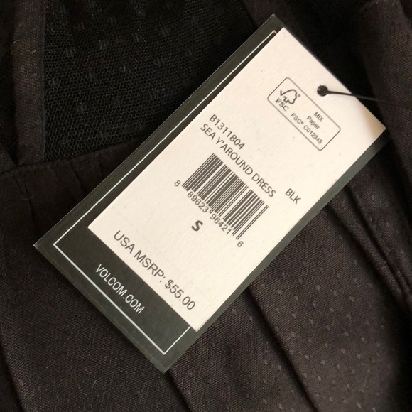 VOLCOM Mesh Polka Dot Ruffle See Y’ Around Dress - Picture 5 of 6